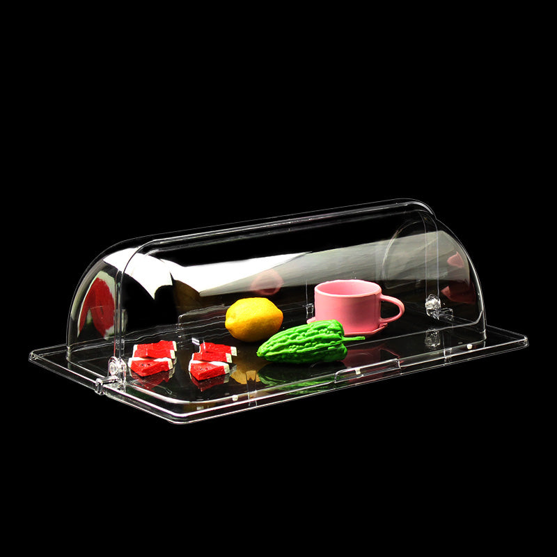 Transparent food cover dust cover rectangular 6545 plastic cake, bread, cooked food and snack tray fresh cover