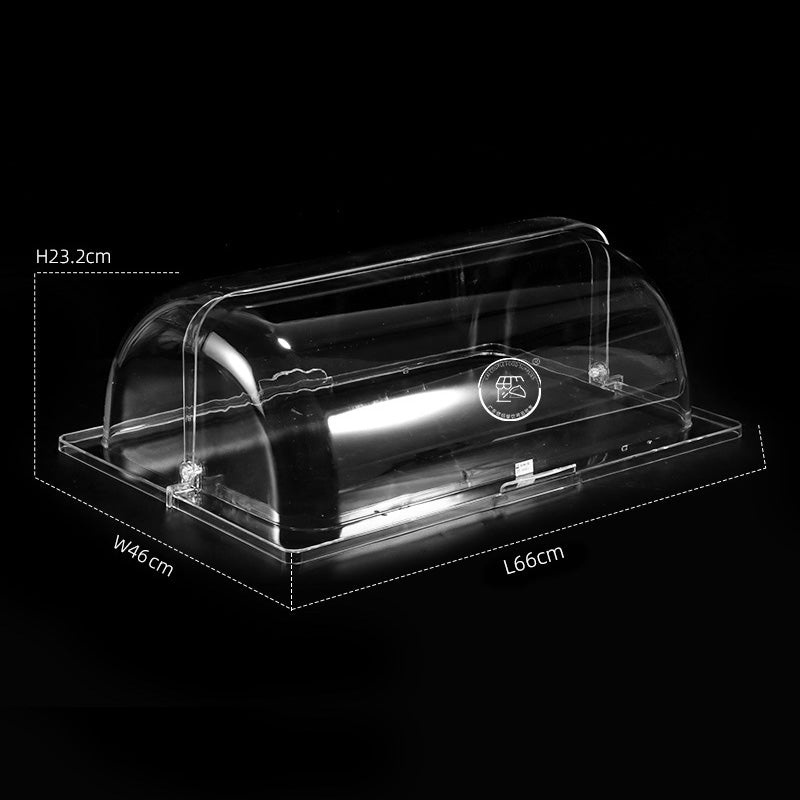 Transparent food cover dust cover rectangular 6545 plastic cake, bread, cooked food and snack tray fresh cover